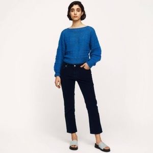 The Cords Co Navy Corduroy Cropped Pant
